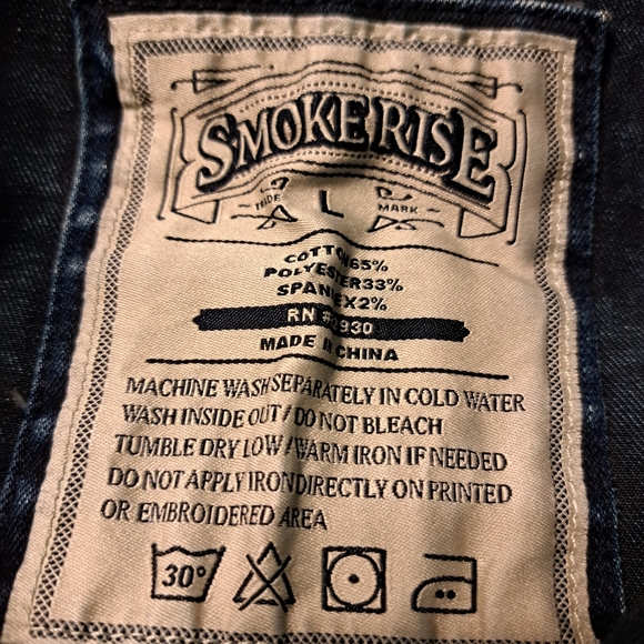 Mens Smoke Rise Jean Jacket Size L - Picture 6 of 14